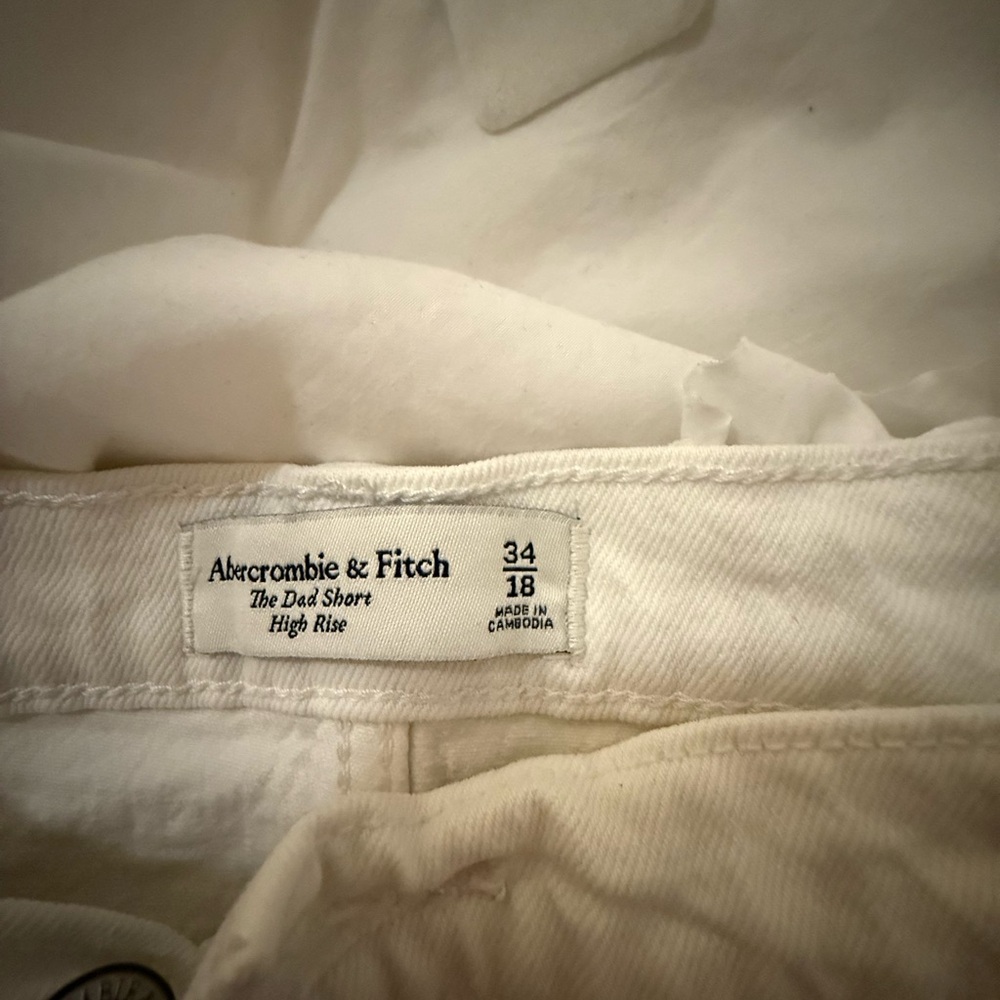 Abercrombie & Fitch White High Rise Shorts